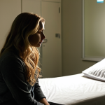 **Emotional Exhaustion & Burnout:** A clinical psychologist, looking deeply fatigued and drained, sits alone in a subtly lit therapy room after a session. Around them, swirling, almost translucent emotional waves or shadowy figures represent the lingering weight of their patients' pain and the toll of compassion fatigue. The scene conveys profound emotional exhaustion and the invisible burden carried by mental health professionals.