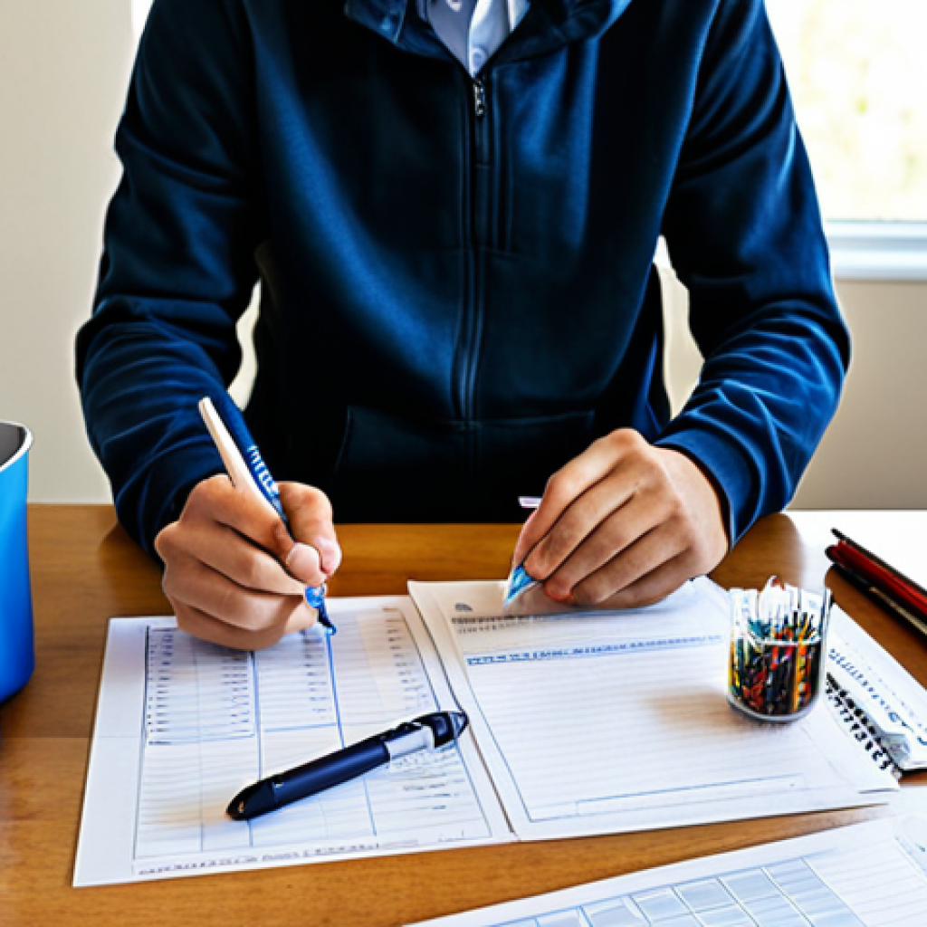 임상심리사 국가시험 시험장 준비물 - Exam Day Preparation**

"A student at a desk, meticulously organizing exam essentials: a clear water...