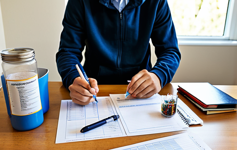 임상심리사 국가시험 시험장 준비물 - Exam Day Preparation**

"A student at a desk, meticulously organizing exam essentials: a clear water...