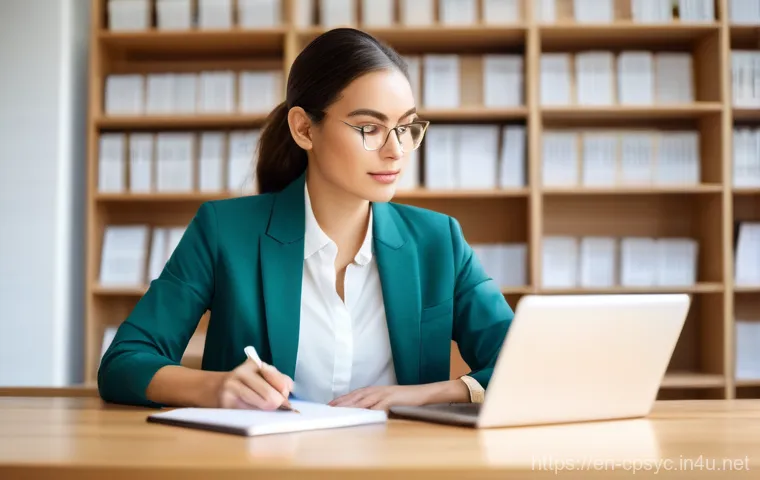 임상심리사로서의 시간 관리 기술 - **"A serene and focused female clinical psychologist, mid-30s, with warm, intelligent eyes and neat,...
