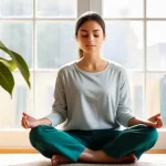 Home 7 임상심리사 시험 합격을 위한 자기 관리 - **Prompt 1: Serene Study Break Meditation**
"A young adult, perhaps in their late 20s or early 3...