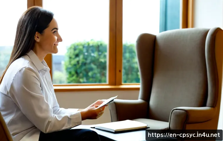 임상심리사의 주된 클라이언트 유형 - Photorealistic clinical psychologist in a calm modern therapy office, warmly listening to a diverse ...